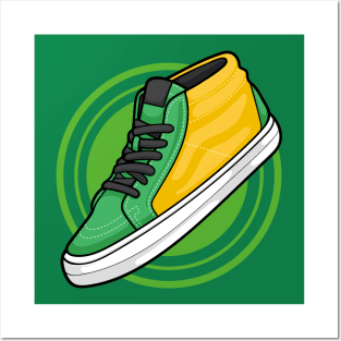 Green Yellow Sneaker Posters and Art